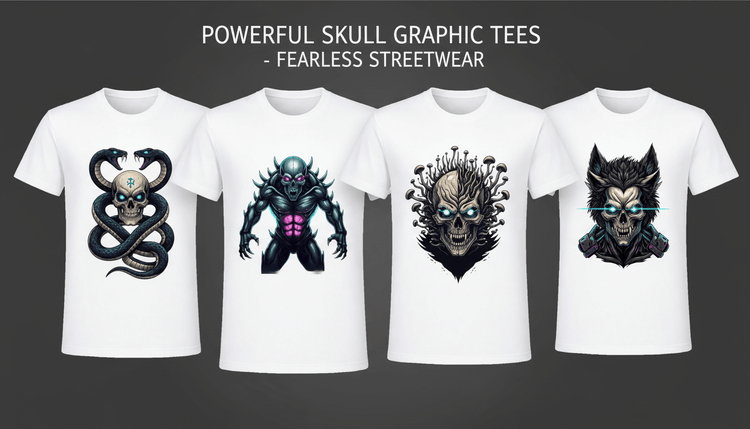 Skull Graphic T-Shirts - ARPITUM