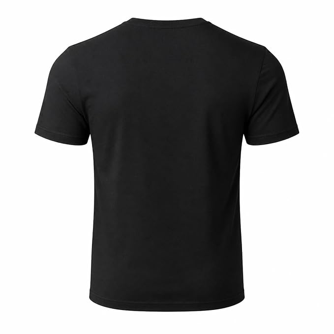 ARPITUM Unisex Customized Black T-Shirt - Personalize with Your Own Design/Artwork/Image