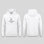 Arpitum Custom Unisex Non-Zipper Pullover Hoodie – 320 GSM Cotton-Loopknit, White