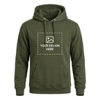 Arpitum Army Green Customized Unisex Hoodie with Front Design Upload Area