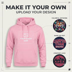 Arpitum Custom Unisex Non-Zipper Pullover Hoodie – 320 GSM Cotton-Loopknit, Pink
