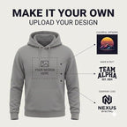 Arpitum Custom Unisex Non-Zipper Pullover Hoodie – 320 GSM Cotton-Loopknit, Grey