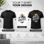 ARPITUM Unisex Customized Black T-Shirt - Personalize with Your Own Design/Artwork/Image