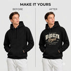 Arpitum Custom Unisex Non-Zipper Pullover Hoodie – 320 GSM Cotton-Loopknit, Black