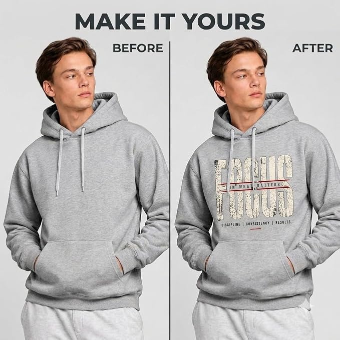 Arpitum Custom Unisex Non-Zipper Pullover Hoodie – 320 GSM Cotton-Loopknit, Grey