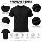 ARPITUM Unisex Customized Black T-Shirt - Personalize with Your Own Design/Artwork/Image