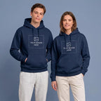 Arpitum Custom Unisex Non-Zipper Pullover Hoodie – 320 GSM Cotton-Loopknit, Navy Blue