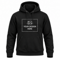 Arpitum Custom Unisex Non-Zipper Pullover Hoodie – 320 GSM Cotton-Loopknit, Black