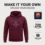 Arpitum Custom Unisex Non-Zipper Pullover Hoodie – 320 GSM Cotton-Loopknit, Maroon