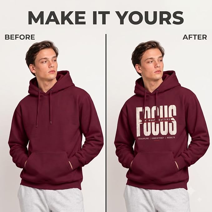 Arpitum Custom Unisex Non-Zipper Pullover Hoodie – 320 GSM Cotton-Loopknit, Maroon