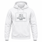 Arpitum Custom Unisex Non-Zipper Pullover Hoodie – 320 GSM Cotton-Loopknit, White