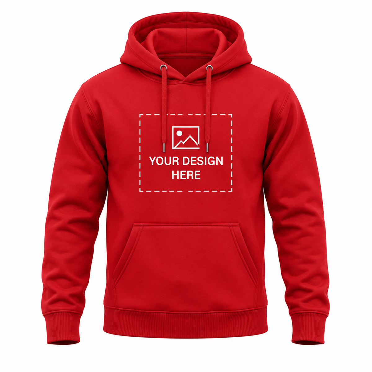 Arpitum Custom Unisex Non-Zipper Pullover Hoodie – 320 GSM Cotton-Loopknit, Red