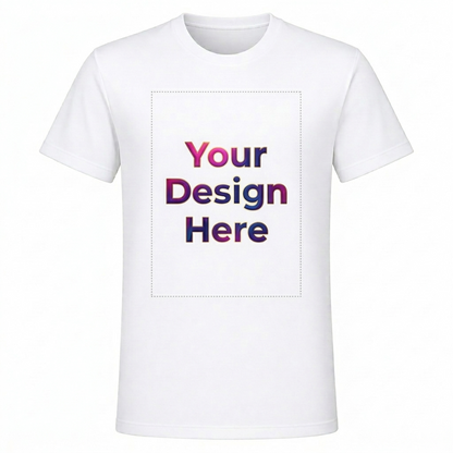 Custom Design Printed T-Shirt – Upload Your Design/Picture | 100% Polyester White Sublimation Tee | Arpitum