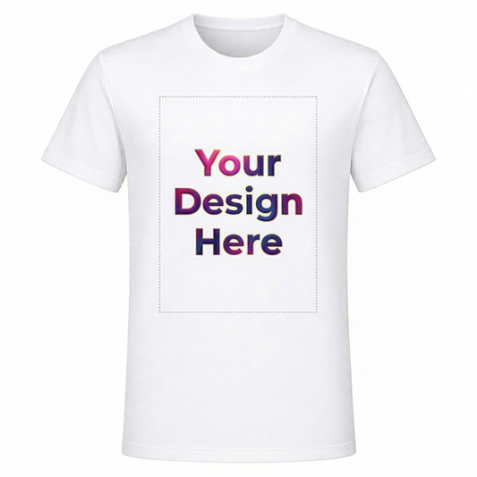 Custom Printed T-Shirt – Upload Your Design/Picture | 100% Polyester White Sublimation Tee | Arpitum