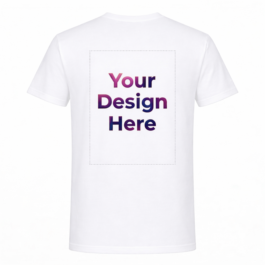 Custom Design Printed T-Shirt – Upload Your Design/Picture | 100% Polyester White Sublimation Tee | Arpitum