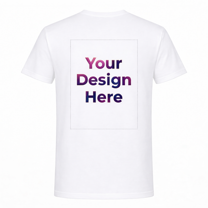 Custom Design Printed T-Shirt – Upload Your Design/Picture | 100% Polyester White Sublimation Tee | Arpitum