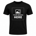 ARPITUM Unisex Customized Black T-Shirt - Personalize with Your Own Design/Artwork/Image