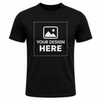 ARPITUM Unisex Customized Black T-Shirt - Personalize with Your Own Design/Artwork/Image