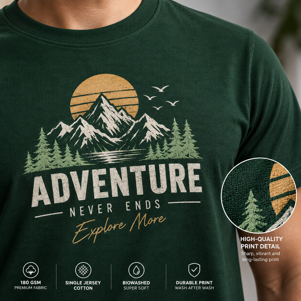 ARPITUM Unisex Customized Bottle Green T-Shirt - Personalize with Your Own Design/Artwork/Image