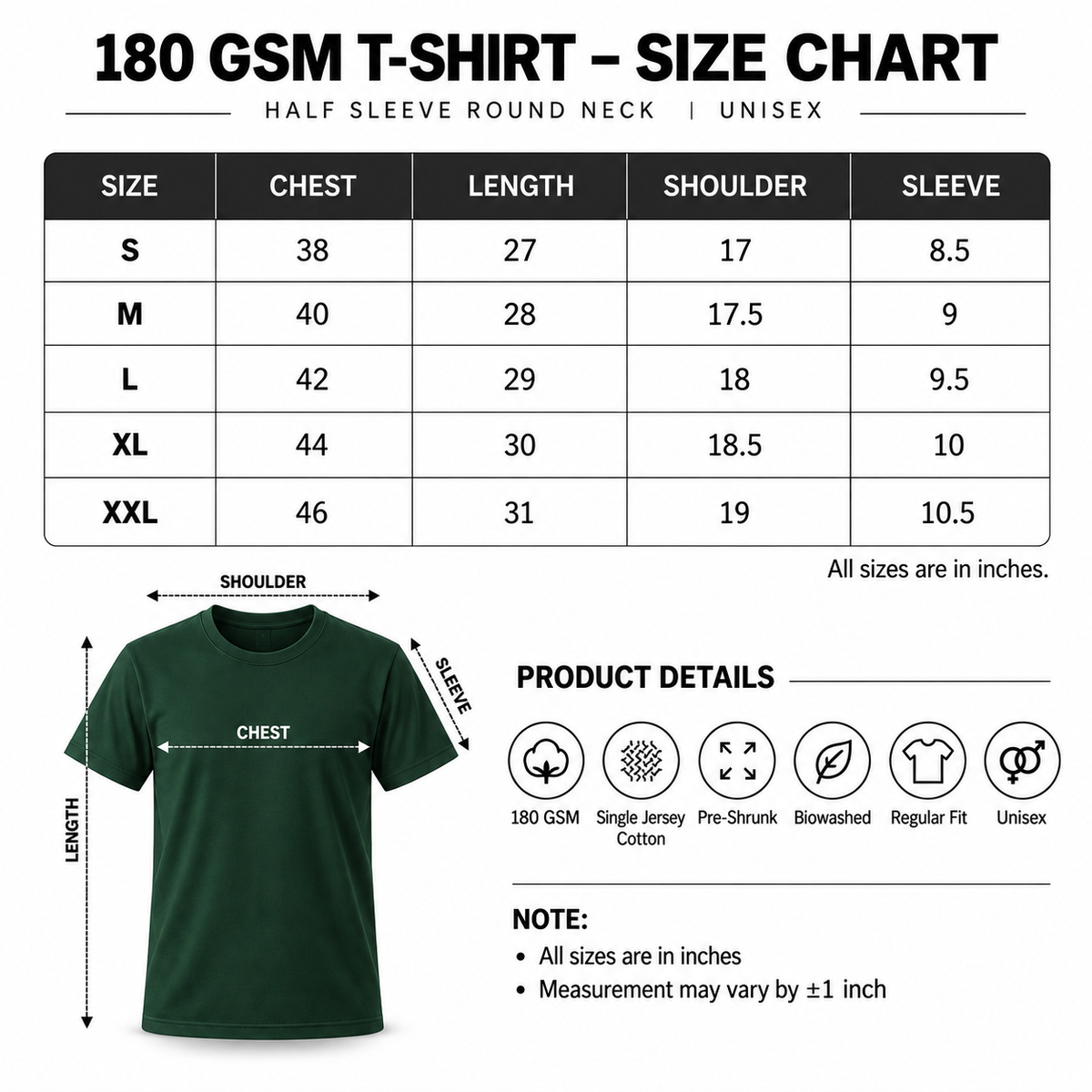 ARPITUM Unisex Customized Bottle Green T-Shirt - Personalize with Your Own Design/Artwork/Image