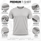 ARPITUM Unisex Customized Grey T-Shirt - Personalize with Your Own Design/Artwork/Image