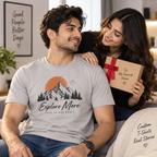 ARPITUM Unisex Customized Grey T-Shirt - Personalize with Your Own Design/Artwork/Image