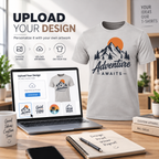 ARPITUM Unisex Customized Grey T-Shirt - Personalize with Your Own Design/Artwork/Image