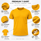 ARPITUM Unisex Customized Mustard Yellow T-Shirt - Personalize with Your Own Design/Artwork/Image