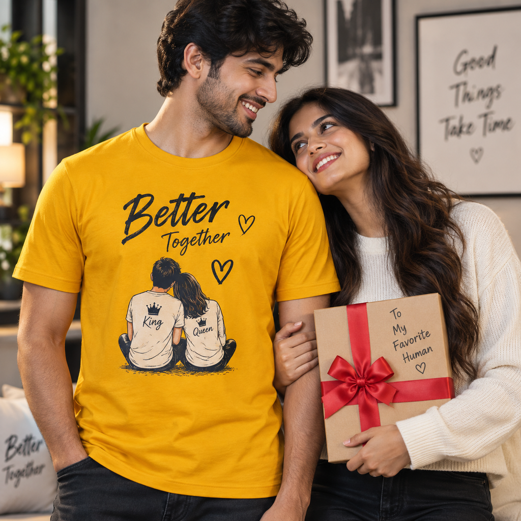 ARPITUM Unisex Customized Mustard Yellow T-Shirt - Personalize with Your Own Design/Artwork/Image