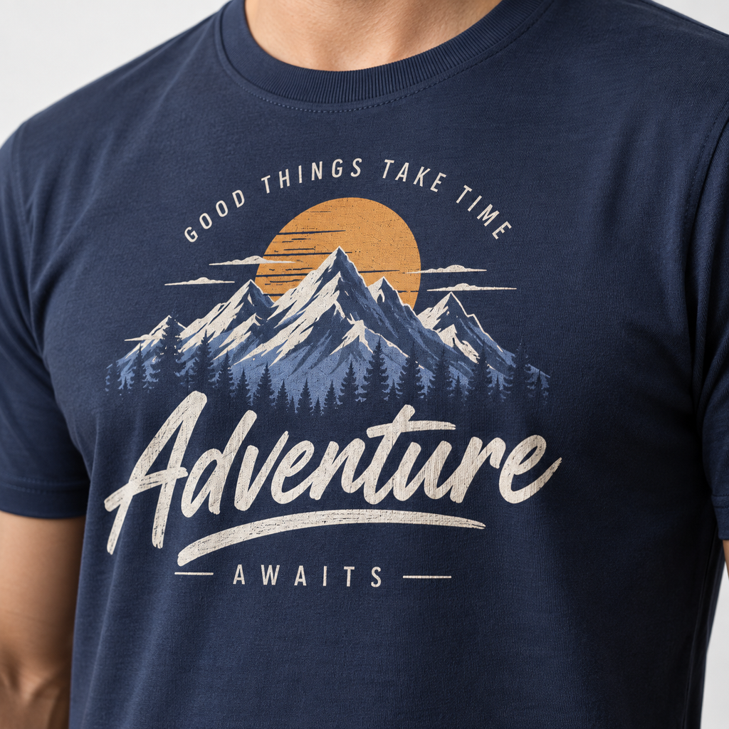 ARPITUM Unisex Customized Navy Blue T-Shirt - Personalize with Your Own Design/Artwork/Image