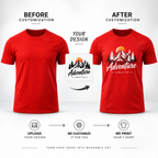 ARPITUM Unisex Customized Red T-Shirt - Personalize with Your Own Design/Artwork/Image