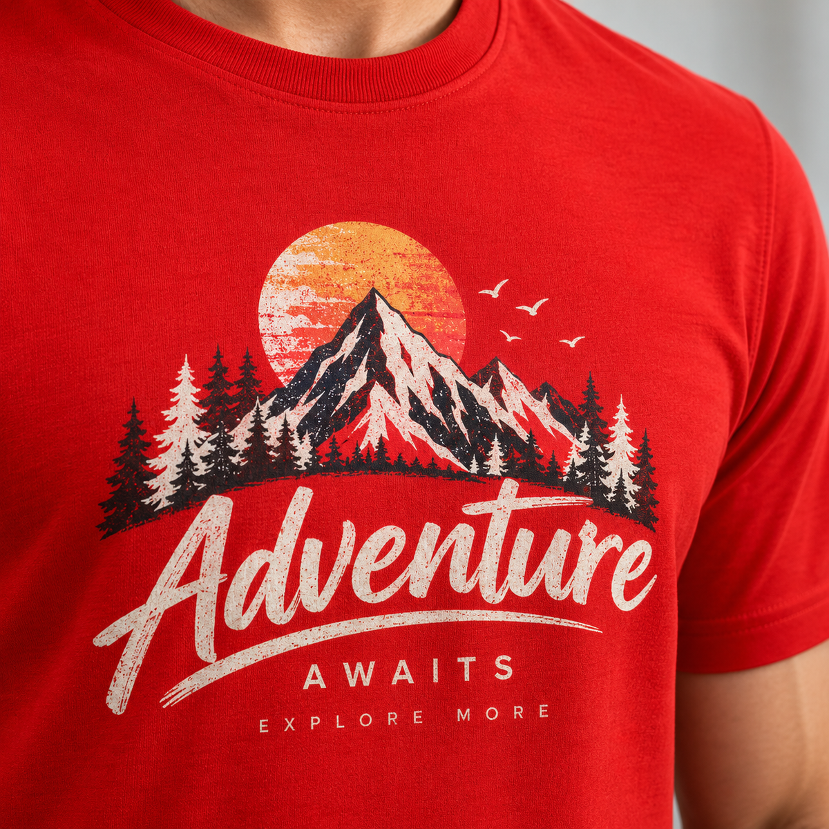 ARPITUM Unisex Customized Red T-Shirt - Personalize with Your Own Design/Artwork/Image