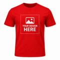 ARPITUM Unisex Customized Red T-Shirt - Personalize with Your Own Design/Artwork/Image