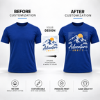 ARPITUM Unisex Customized Royal Blue T-Shirt - Personalize with Your Own Design/Artwork/Image