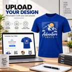 ARPITUM Unisex Customized Royal Blue T-Shirt - Personalize with Your Own Design/Artwork/Image