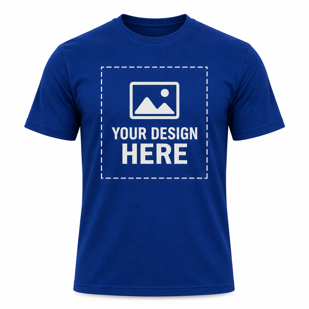 ARPITUM Unisex Customized Royal Blue T-Shirt - Personalize with Your Own Design/Artwork/Image