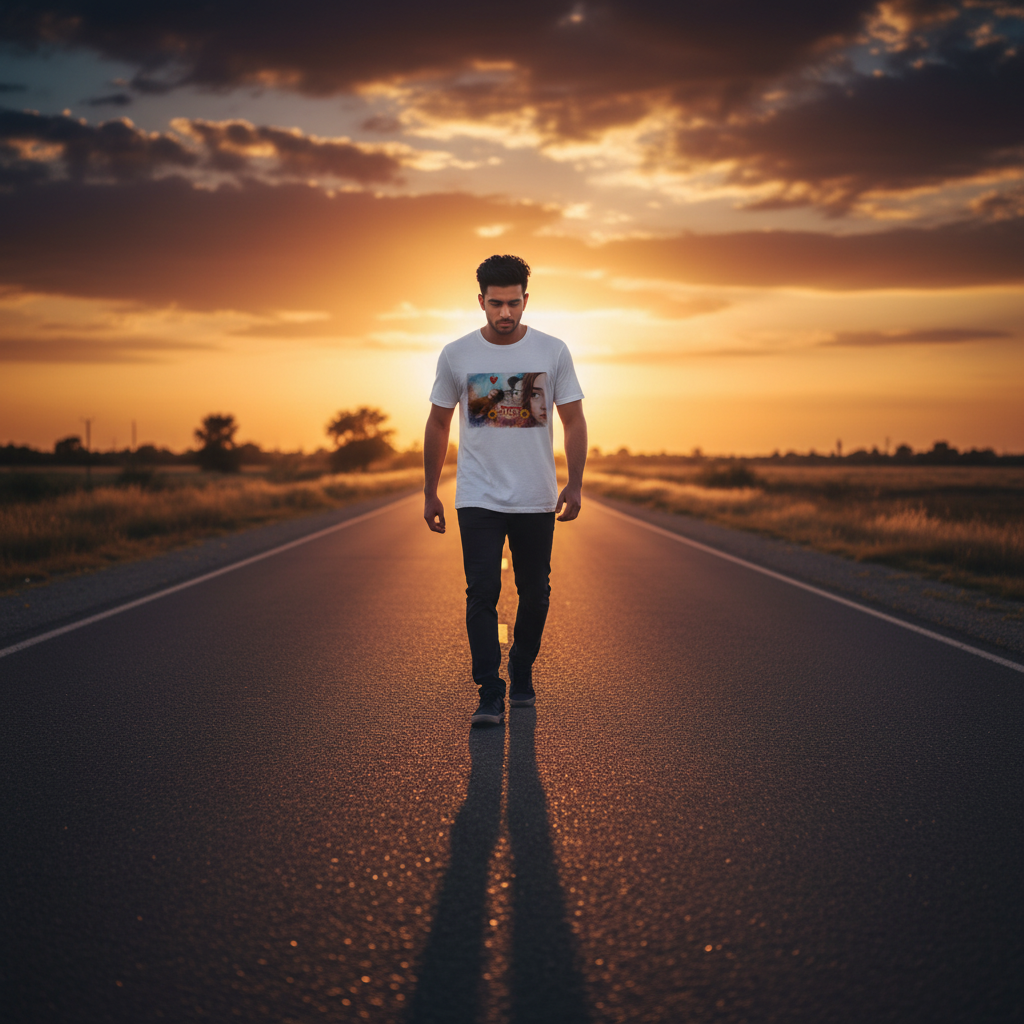 “Bairan” Aesthetic Heartbreak Graphic T-Shirt | Emotional Art Tee for Men & Women