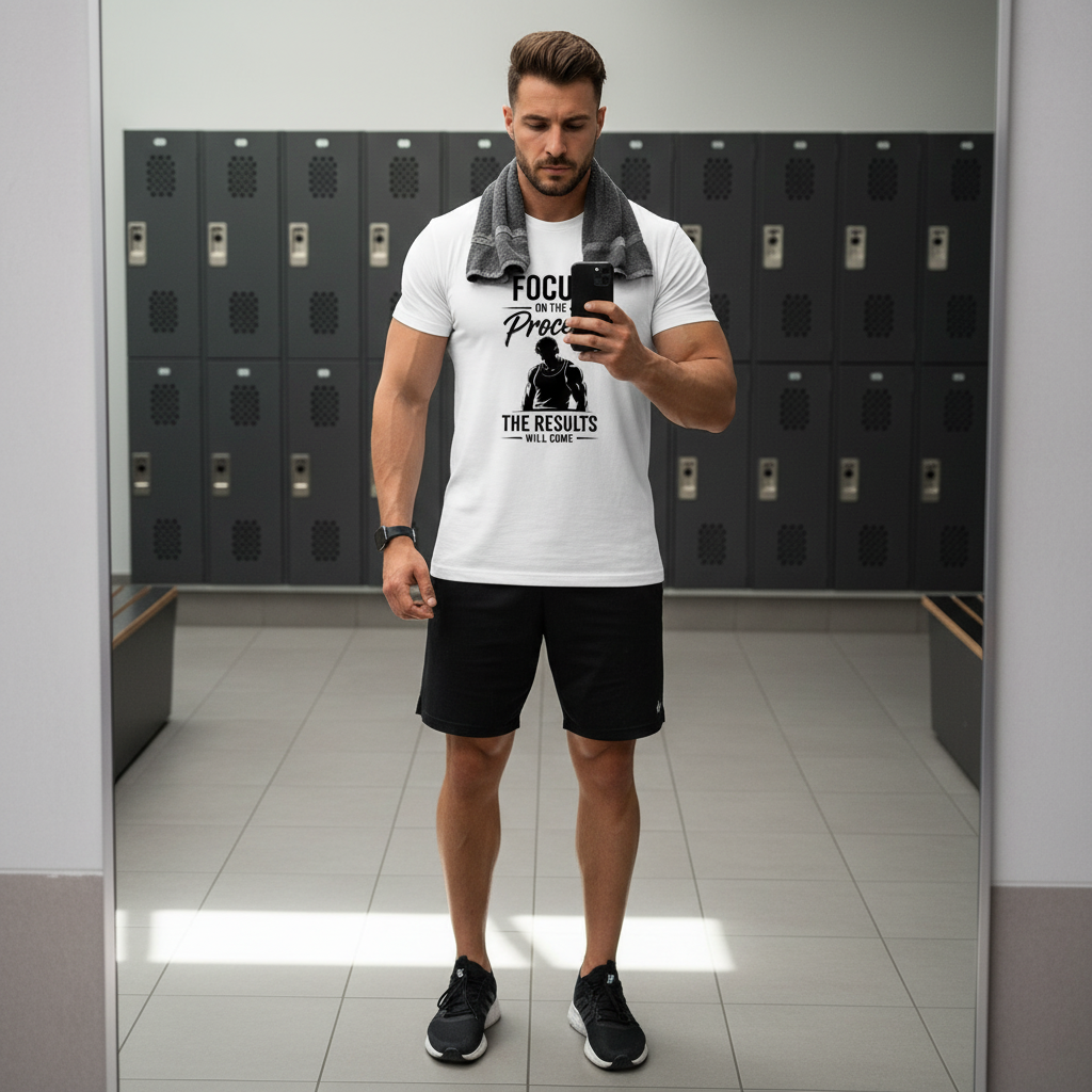 Focus On The Process T-Shirt | Premium Motivational Gym Wear
