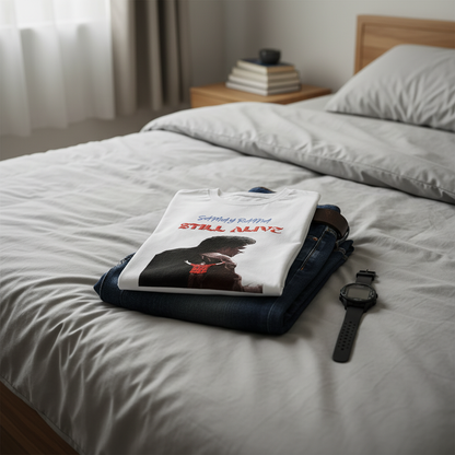 STILL ALIVE Graphic T-Shirt for Men & Women | Trendy White Printed Tee