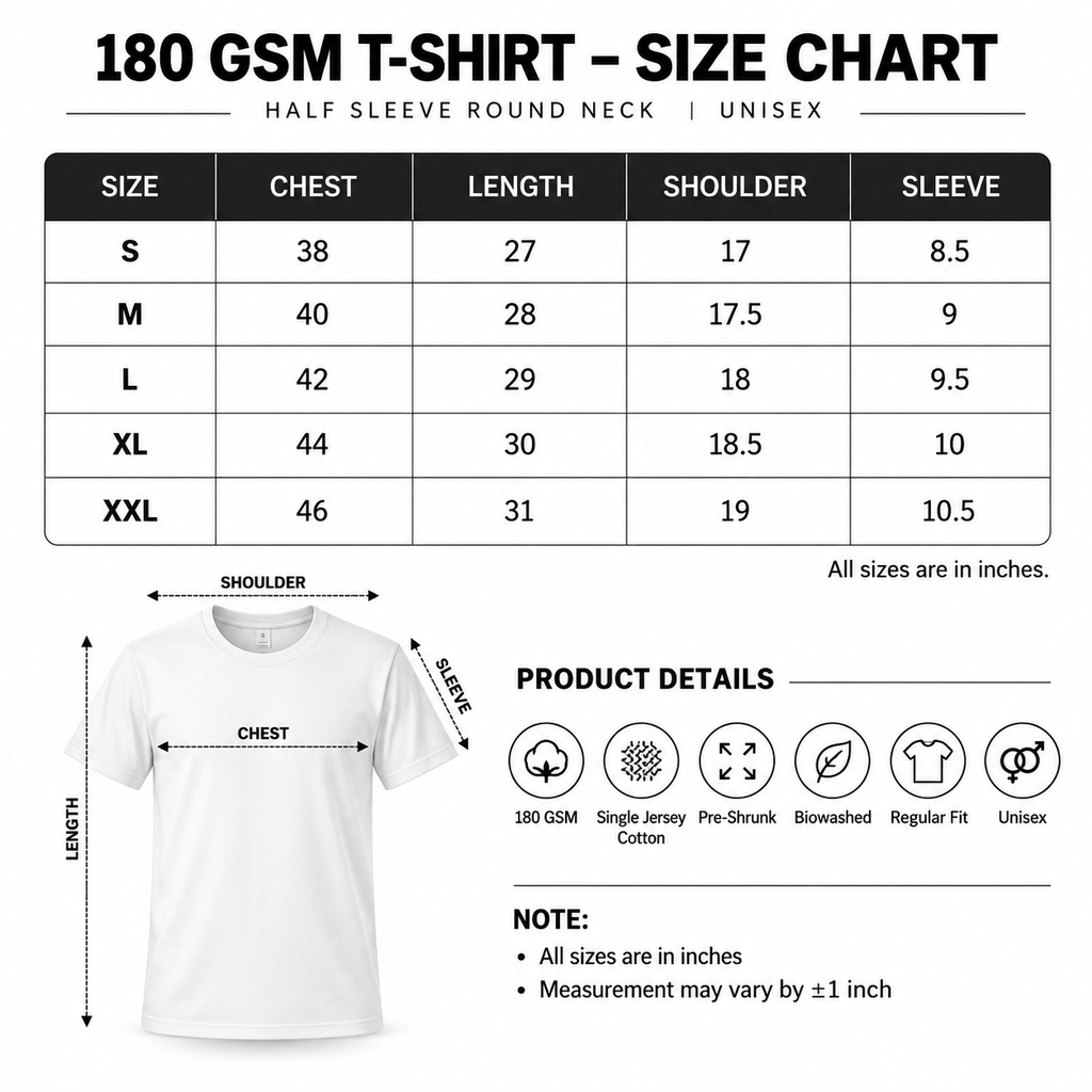 ARPITUM Unisex Customized White T-Shirt - Personalize with Your Own Design/Artwork/Image