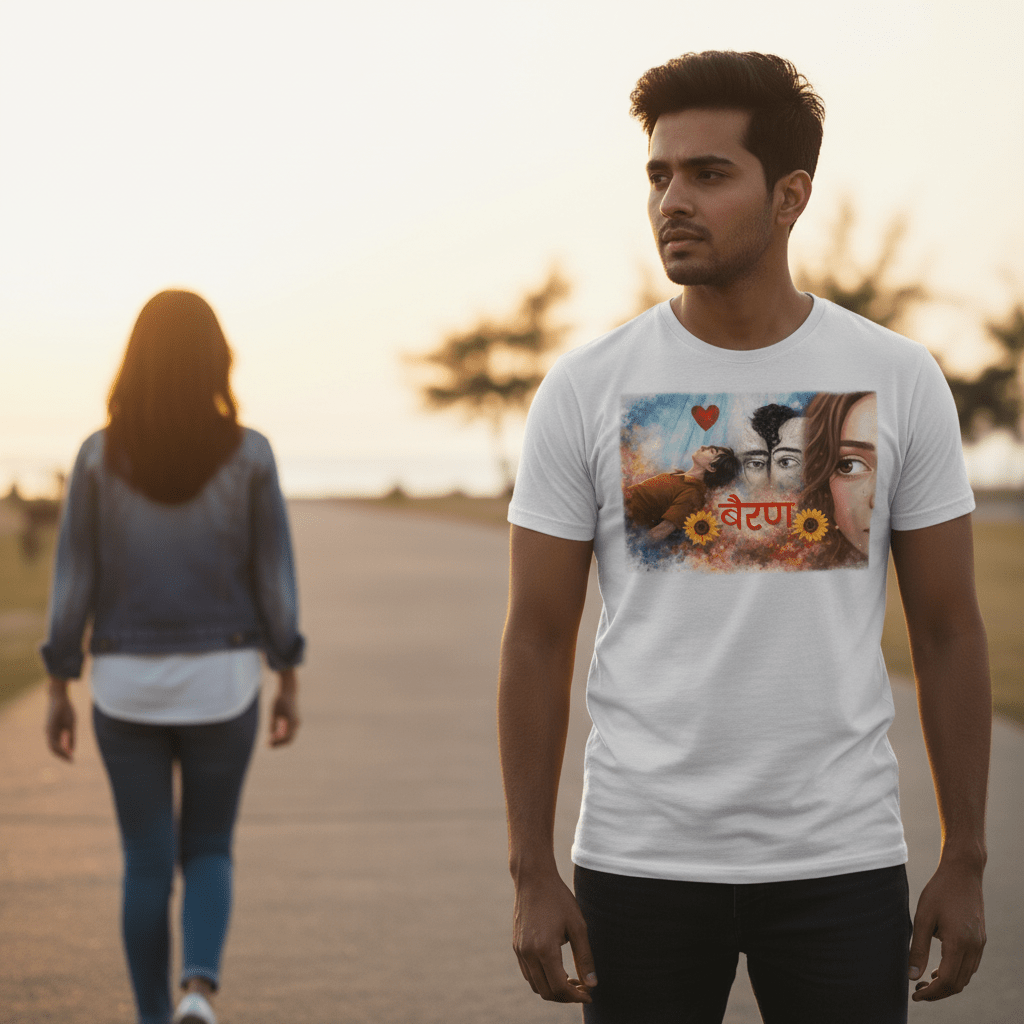 “Bairan” Aesthetic Heartbreak Graphic T-Shirt | Emotional Art Tee for Men & Women - ARPITUM