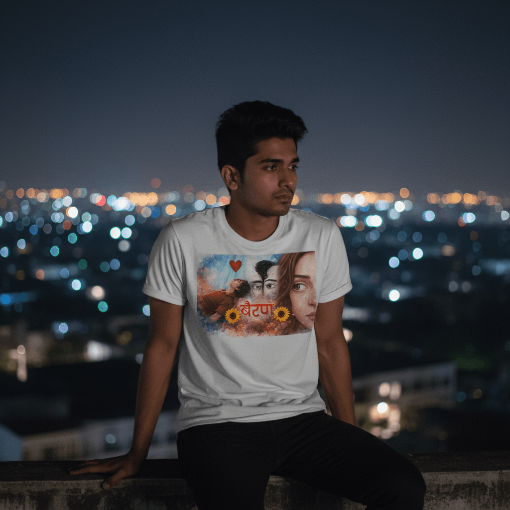 “Bairan” Aesthetic Heartbreak Graphic T-Shirt | Emotional Art Tee for Men & Women - ARPITUM