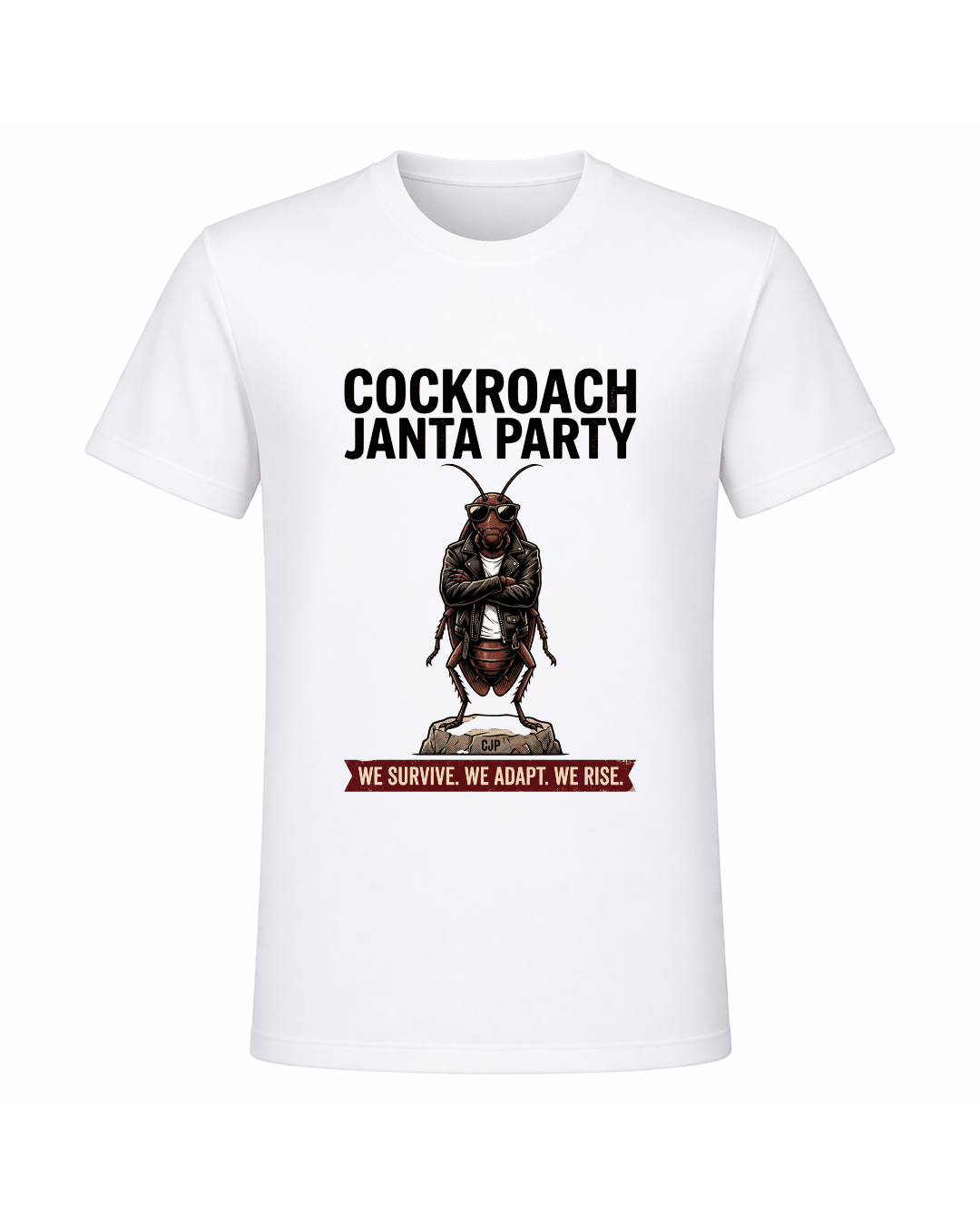 Cockroach Janta Party T-Shirt | Viral Meme Graphic Tee for Men | CJP Gen - z | Arpitum - ARPITUM