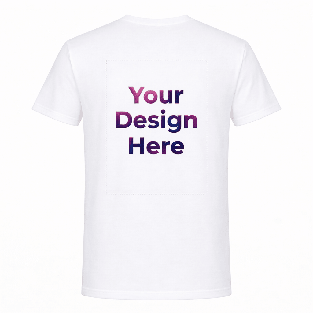 Custom Design Printed T-Shirt – Upload Your Design/Picture | 100% Polyester White Sublimation Tee | Arpitum - ARPITUM