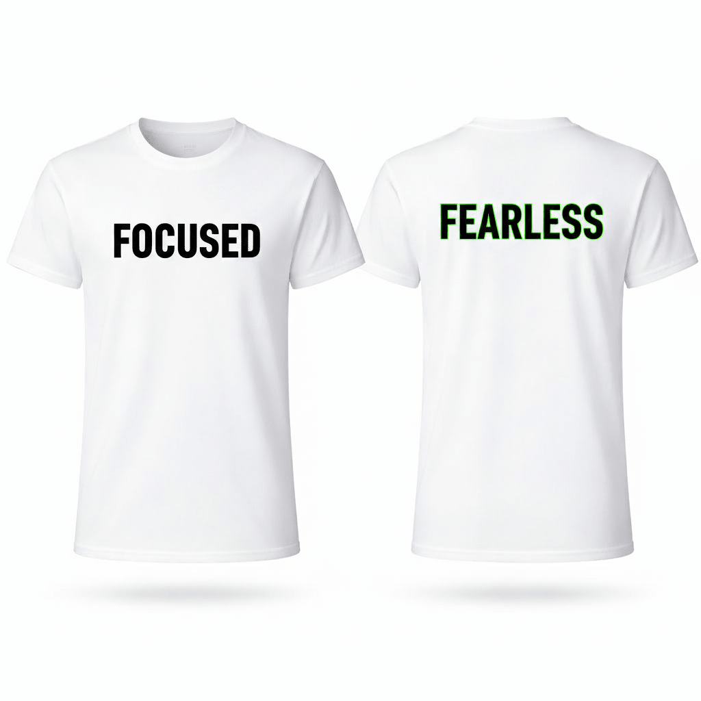 Custom Text Printed T-Shirt – Type Your Text/Name | 100% Polyester White Sublimation Tee | Arpitum - ARPITUM