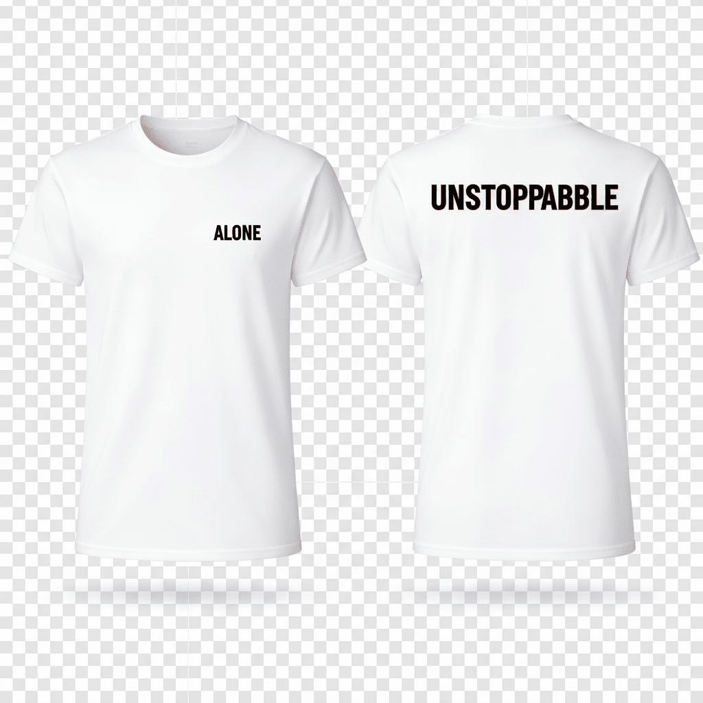 Custom Text Printed T-Shirt – Type Your Text/Name | 100% Polyester White Sublimation Tee | Arpitum - ARPITUM