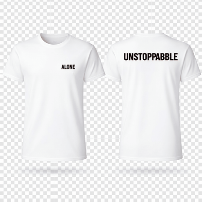 Custom Text Printed T-Shirt – Type Your Text/Name | 100% Polyester White Sublimation Tee | Arpitum - ARPITUM
