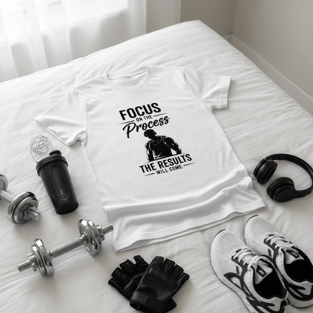 Focus On The Process T-Shirt | Premium Motivational Gym Wear - ARPITUM