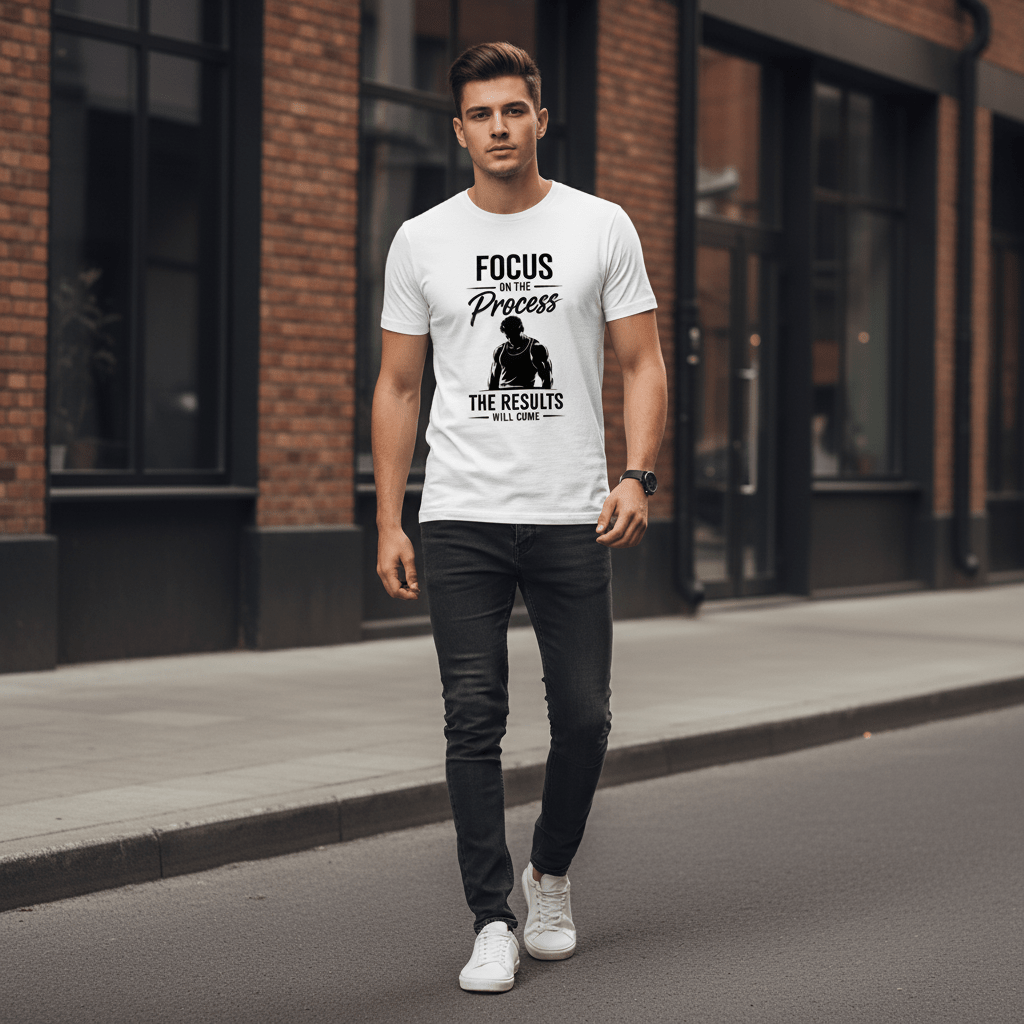 Focus On The Process T-Shirt | Premium Motivational Gym Wear - ARPITUM