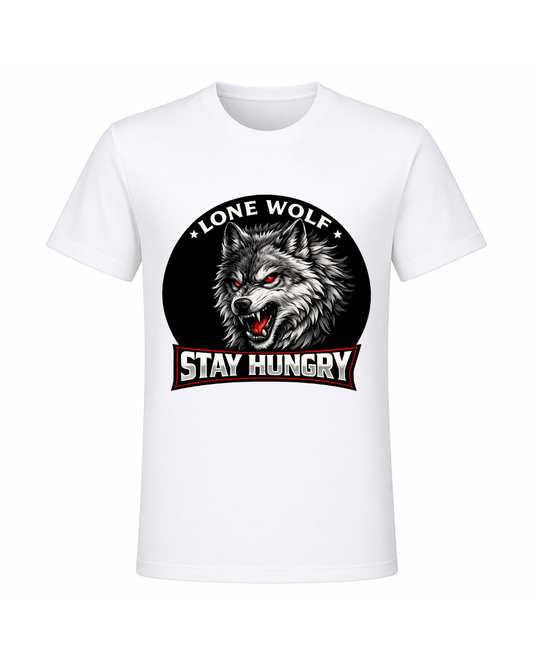 Lone Wolf - Stay Hungry Graphic T-Shirt - ARPITUM